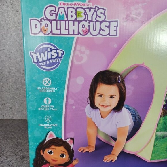 Tent Gabby's Dollhouse Kids Fun Activity Toy Pop Up Tent - Picture 3 of 6